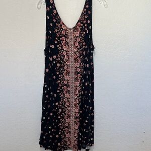 24/7 Maurice’s women’s plus size 2X Floral Black Pink Dress sleeveless mini